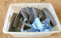 tote of safety harnesses