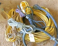 extension cords, drop light & cordage