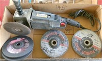 Craftsman grinder & (12) 7" discs