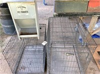 2-dog kennels & pet feeder
