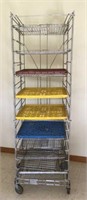 Metal rack 16 shelf with plastic and wire racks