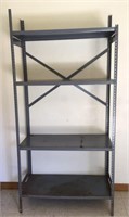 Metal shelf unit 3’ long x 75” Tall  x 28” deep *