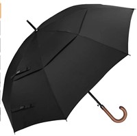 G4Free Wooden Handle Golf Umbrella- Black