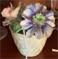 “Radnor” Porcelain Basket with Flowers