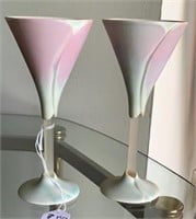 Vintage Pair of “Newman Ceramic Works" Goblets