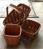 "Longaberger" Basket lot of 3 Baskets