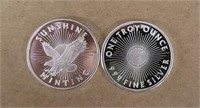 (2) One Ounce Silver Round: Sunshine Mint #2