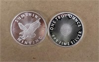(2) One Ounce Silver Round: Sunshine Mint #9