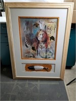 Framed & Matted Picture & Feather (33" x 44.5")
