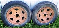 (2) High-Miller 5 Rib Tires & Rims