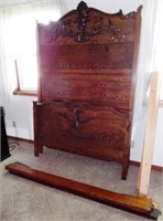 Antique Twin Size Wooden Bed Frame