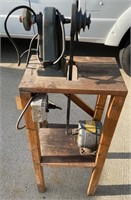 HOMEMADE ELECTRIC GRINDER WITH STAND10" X 14" X 36