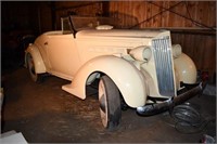 1937 Packard Convertible Yellow Convertible Coup