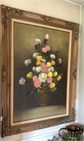 "A. Julia" signed Vintage Still Life oil painting