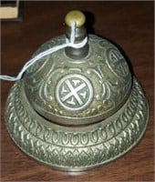 Antique Nickel Plated Clerks Bell - 3 5/8"