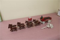 Coca Cola Cast Horse & Wagon Display