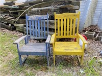 2 Pcs. Wooden Rocking Chairs AS IS