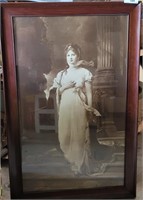 Beautiful Antique Lady Photo Framed