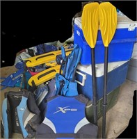 Life Jackets, Coolers, Paddles, plus