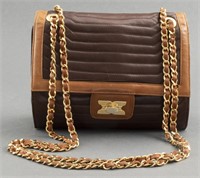 Italian Brown And Tan Leather Handbag