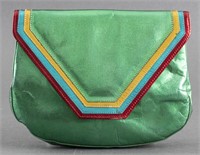 Vintage Charles Jourdan Green Leather Handbag