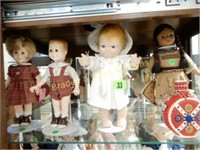 GROUP OF 4 COLLECTIBLE DOLLS.