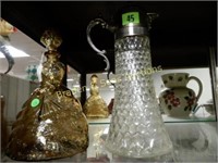 GROUP OF 2 VINATGE DECANTERS.