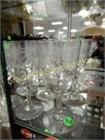 GROUP OF 11 CRYSTAL WINE GLASSES