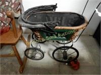 ANTIQUE CHILDRENS DOLL CARRIAGE.