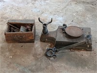Antique Scale & Wooden Crate