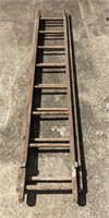 Primitive Wooden Extension Ladder