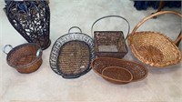 Metal & Wicker Baskets