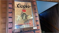 Coors Mirrored Beer Sign