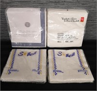 Lot of 4 Packages of White Napkins