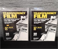 Lot of 2 Transparency Film for Plain Paper Copiers