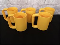 Massimo Vignelli Heller of Italy yellow tall mugs