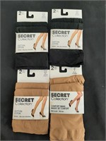 Secret Black / Beige Anklet & Mid Length Stockings