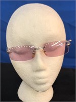 Pretty Pink Champagne Sunglasses with Stones