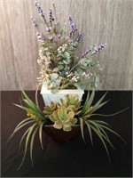 Lot of 2 Faux plants for home decor