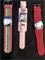 Three Ladies Osirock Watches with wide Bands