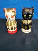 Vintage Japanese "Salty and Penny" Cat Shakers