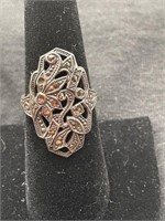 sterling ring w/marcasite
