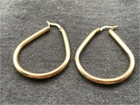 gold over sterling hoop earrings