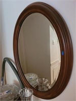Large Beveled oval mirror
