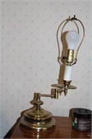 Vintage brass desk lamp, 20 inch tall