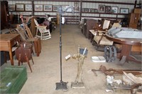 Vintage Floor Lamp and Fireplace Tools