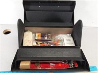 Cramer metal box w/ gun cleaning supplies