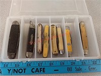 Vintage pocket knives, hammer, ideal, colonial,