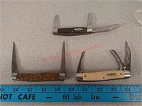 3 vintage pocket knives, ranger, Camillus,