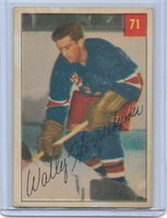1954-55 Parkhurst card #71 Wally Hergesheimer